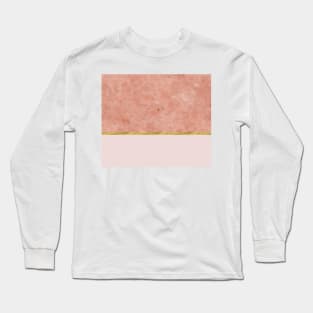 Ettore rosa on blush pink & gold Long Sleeve T-Shirt